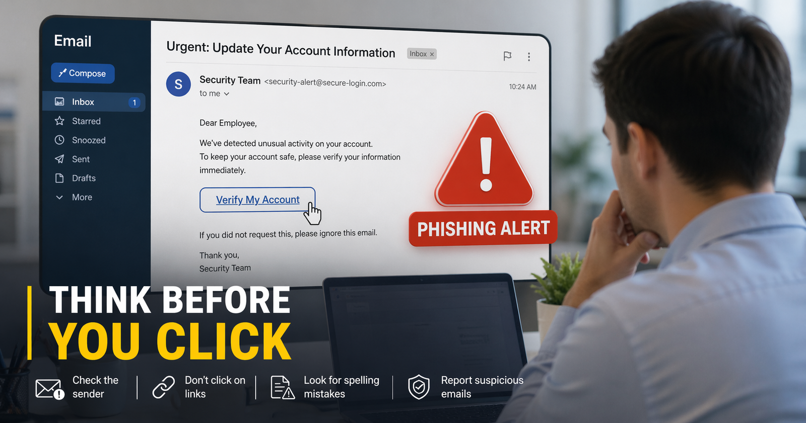 Employee phishing awareness training for cybersecurity