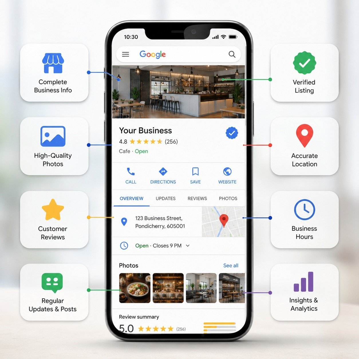 Google Maps location pin representing local business visibility