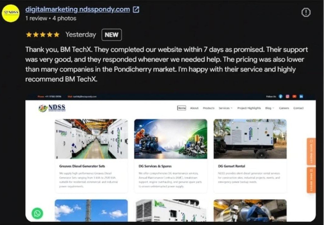 Five star customer reviews build trust and improve local rankings