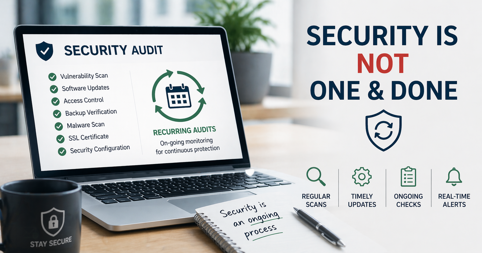 Ongoing website security monitoring and audits