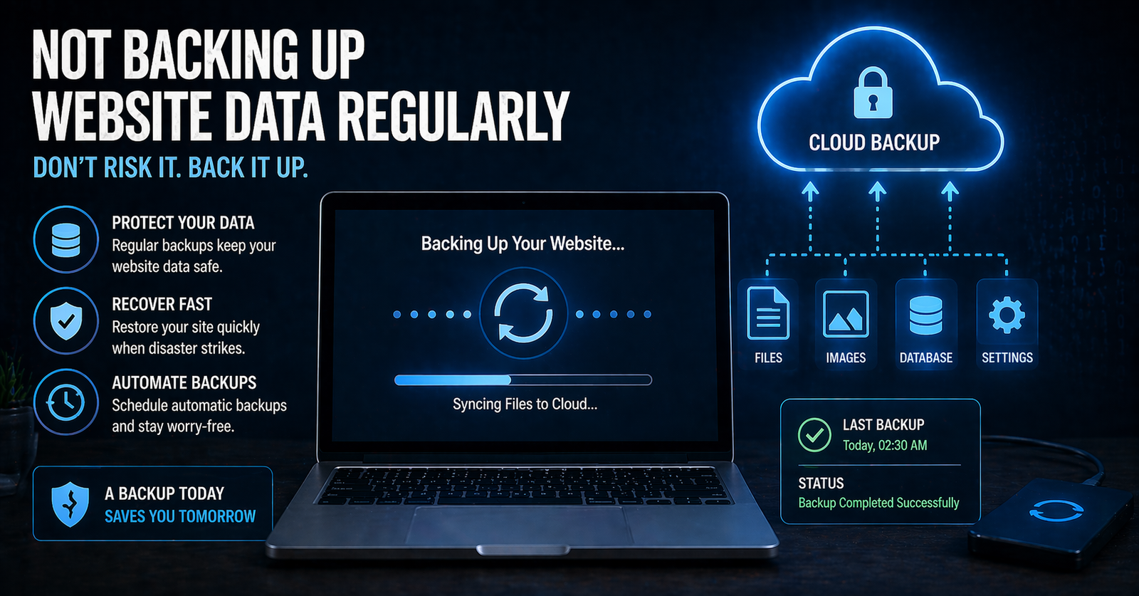Website data backup and recovery solution